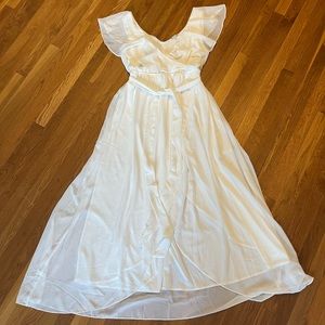 Bridal Shower White Chiffon Dress